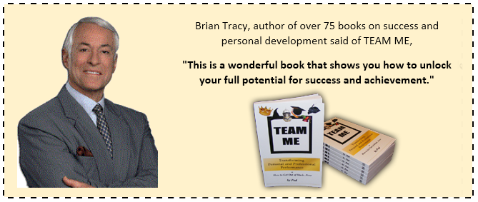 Picture Brian Tracy endorsing TEAM ME book
