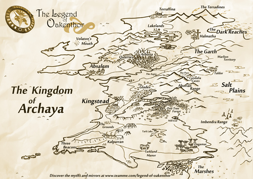 Legend of Oakenthor - Map of The Kingdom of Archaya