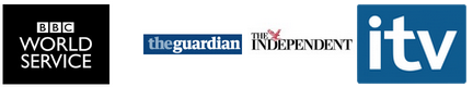 Picture of BBC World Service, The Guardian, The Independent and itv logos