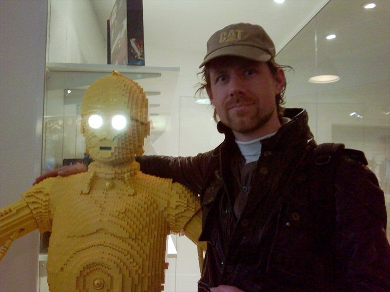 Pad and C-3PO Life Size Lego Statue
